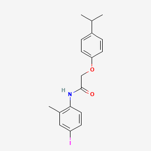molecular formula C18H20INO2 B3582887 N-(4-iodo-2-methylphenyl)-2-(4-isopropylphenoxy)acetamide 