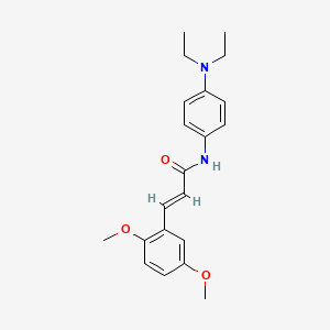 molecular formula C21H26N2O3 B3582898 N-[4-(diethylamino)phenyl]-3-(2,5-dimethoxyphenyl)acrylamide 