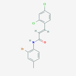 molecular formula C16H12BrCl2NO B3582902 N-(2-bromo-4-methylphenyl)-3-(2,4-dichlorophenyl)acrylamide 