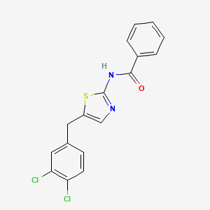 molecular formula C17H12Cl2N2OS B3582943 N-[5-(3,4-dichlorobenzyl)-1,3-thiazol-2-yl]benzamide 
