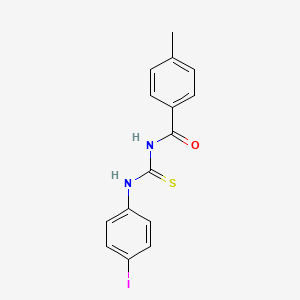 molecular formula C15H13IN2OS B3582968 N-{[(4-iodophenyl)amino]carbonothioyl}-4-methylbenzamide 