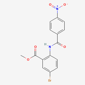 molecular formula C15H11BrN2O5 B3583264 methyl 5-bromo-2-[(4-nitrobenzoyl)amino]benzoate 