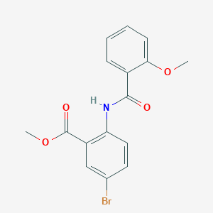 molecular formula C16H14BrNO4 B3583270 methyl 5-bromo-2-[(2-methoxybenzoyl)amino]benzoate 