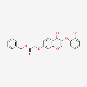 molecular formula C24H17BrO6 B3583354 benzyl {[3-(2-bromophenoxy)-4-oxo-4H-chromen-7-yl]oxy}acetate 