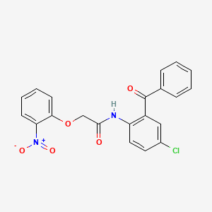 molecular formula C21H15ClN2O5 B3583364 N-(2-benzoyl-4-chlorophenyl)-2-(2-nitrophenoxy)acetamide 