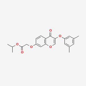molecular formula C22H22O6 B3583374 PROPAN-2-YL 2-{[3-(3,5-DIMETHYLPHENOXY)-4-OXO-4H-CHROMEN-7-YL]OXY}ACETATE 