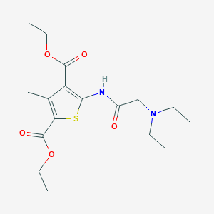 molecular formula C17H26N2O5S B3583401 diethyl 5-[(N,N-diethylglycyl)amino]-3-methyl-2,4-thiophenedicarboxylate 
