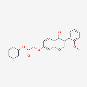 molecular formula C24H24O6 B3583416 cyclohexyl {[3-(2-methoxyphenyl)-4-oxo-4H-chromen-7-yl]oxy}acetate 
