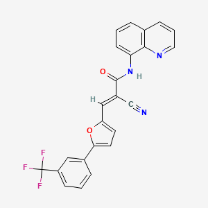 B3583497 2-cyano-N-8-quinolinyl-3-{5-[3-(trifluoromethyl)phenyl]-2-furyl}acrylamide CAS No. 5851-34-3