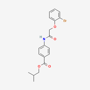 molecular formula C19H20BrNO4 B3583506 isobutyl 4-{[(2-bromophenoxy)acetyl]amino}benzoate 