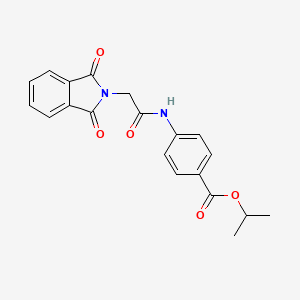 molecular formula C20H18N2O5 B3583605 propan-2-yl 4-[[2-(1,3-dioxoisoindol-2-yl)acetyl]amino]benzoate 