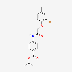 molecular formula C19H20BrNO4 B3583611 propan-2-yl 4-[[2-(2-bromo-4-methylphenoxy)acetyl]amino]benzoate 