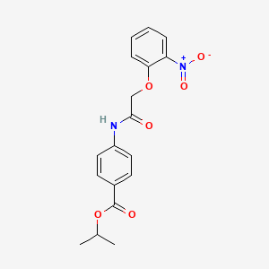 molecular formula C18H18N2O6 B3583626 PROPAN-2-YL 4-[2-(2-NITROPHENOXY)ACETAMIDO]BENZOATE 