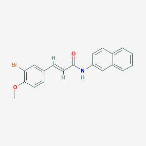 molecular formula C20H16BrNO2 B3583664 3-(3-bromo-4-methoxyphenyl)-N-2-naphthylacrylamide 