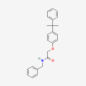 molecular formula C24H25NO2 B3583727 N-benzyl-2-[4-(2-phenylpropan-2-yl)phenoxy]acetamide 