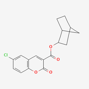 molecular formula C17H15ClO4 B3583823 bicyclo[2.2.1]hept-2-yl 6-chloro-2-oxo-2H-chromene-3-carboxylate 