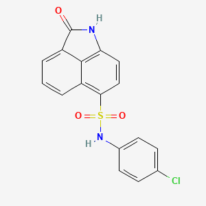 molecular formula C17H11ClN2O3S B3583841 N-(4-chlorophenyl)-2-oxo-1H-benzo[cd]indole-6-sulfonamide 