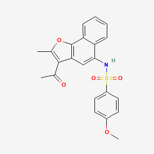 molecular formula C22H19NO5S B3583846 N-(3-acetyl-2-methylnaphtho[1,2-b]furan-5-yl)-4-methoxybenzenesulfonamide 