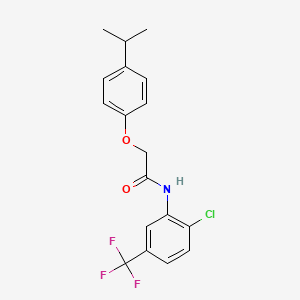 molecular formula C18H17ClF3NO2 B3584003 N-[2-chloro-5-(trifluoromethyl)phenyl]-2-(4-isopropylphenoxy)acetamide 