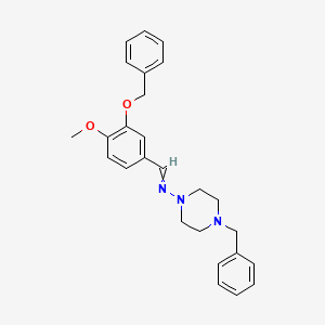 molecular formula C26H29N3O2 B3584169 1-[3-(benzyloxy)-4-methoxyphenyl]-N-(4-benzylpiperazin-1-yl)methanimine 