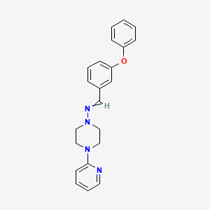 molecular formula C22H22N4O B3584170 N-(3-phenoxybenzylidene)-4-(2-pyridinyl)-1-piperazinamine 