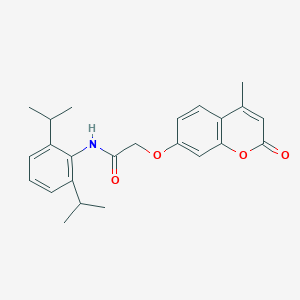 molecular formula C24H27NO4 B3584328 N-(2,6-diisopropylphenyl)-2-[(4-methyl-2-oxo-2H-chromen-7-yl)oxy]acetamide 