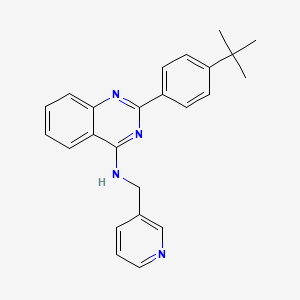 molecular formula C24H24N4 B3584366 2-(4-tert-butylphenyl)-N-(3-pyridinylmethyl)-4-quinazolinamine 