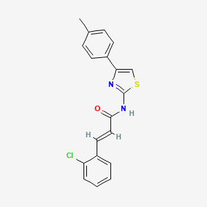molecular formula C19H15ClN2OS B3584458 3-(2-chlorophenyl)-N-[4-(4-methylphenyl)-1,3-thiazol-2-yl]acrylamide 
