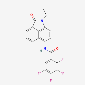 molecular formula C20H12F4N2O2 B3584532 N-(1-ethyl-2-oxobenzo[cd]indol-6-yl)-2,3,4,5-tetrafluorobenzamide 