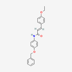 molecular formula C24H23NO3 B3584568 N-[4-(benzyloxy)phenyl]-3-(4-ethoxyphenyl)acrylamide 