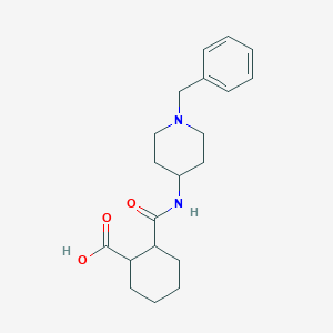 molecular formula C20H28N2O3 B358464 2-{[(1-Benzyl-4-piperidinyl)amino]-carbonyl}cyclohexanecarboxylic acid CAS No. 847475-59-6