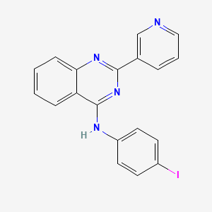 molecular formula C19H13IN4 B3584644 N-(4-iodophenyl)-2-(pyridin-3-yl)quinazolin-4-amine 