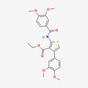 molecular formula C24H25NO7S B3584867 ethyl 2-[(3,4-dimethoxybenzoyl)amino]-4-(3,4-dimethoxyphenyl)-3-thiophenecarboxylate 