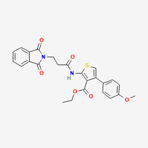 molecular formula C25H22N2O6S B3584879 ethyl 2-{[3-(1,3-dioxo-1,3-dihydro-2H-isoindol-2-yl)propanoyl]amino}-4-(4-methoxyphenyl)-3-thiophenecarboxylate 