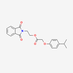 molecular formula C21H21NO5 B3584911 2-(1,3-dioxo-1,3-dihydro-2H-isoindol-2-yl)ethyl (4-isopropylphenoxy)acetate 