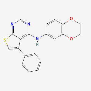 molecular formula C20H15N3O2S B3584923 N-(2,3-dihydro-1,4-benzodioxin-6-yl)-5-phenylthieno[2,3-d]pyrimidin-4-amine 