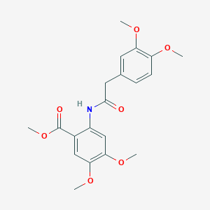 molecular formula C20H23NO7 B358502 Methyl 2-[[2-(3,4-dimethoxyphenyl)acetyl]amino]-4,5-dimethoxybenzoate CAS No. 876705-74-7