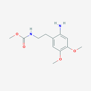 molecular formula C12H18N2O4 B358531 Methyl [2-(2-amino-4,5-dimethoxyphenyl)ethyl]carbamate CAS No. 893764-74-4