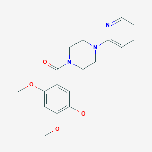 molecular formula C19H23N3O4 B358532 (4-Pyridin-2-yl-piperazin-1-yl)-(2,4,5-trimethoxy-phenyl)-methanone CAS No. 700862-27-7