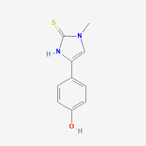 molecular formula C10H10N2OS B358549 4-(2-mercapto-1-methyl-1H-imidazol-4-yl)phenol CAS No. 74730-81-7
