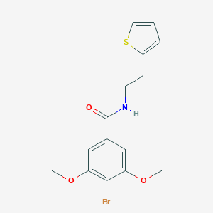 molecular formula C15H16BrNO3S B358635 4-bromo-3,5-dimethoxy-N-[2-(2-thienyl)ethyl]benzamide CAS No. 1014924-44-7