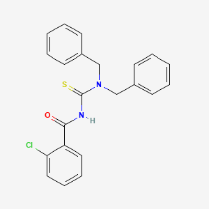 molecular formula C22H19ClN2OS B3586654 2-chloro-N-[(dibenzylamino)carbonothioyl]benzamide 