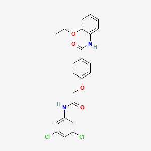 molecular formula C23H20Cl2N2O4 B3586708 4-[2-(3,5-dichloroanilino)-2-oxoethoxy]-N-(2-ethoxyphenyl)benzamide 