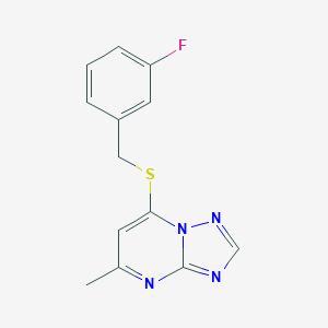 7-[(3-Fluorobenzyl)sulfanyl]-5-methyl[1,2,4]triazolo[1,5-a]pyrimidine
