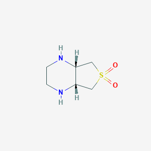 molecular formula C6H12N2O2S B035872 cis-Octahydrothieno[3,4-b]pyrazine 6,6-dioxide CAS No. 1212331-13-9
