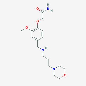 2-[2-Methoxy-4-({[3-(4-morpholinyl)propyl]amino}methyl)phenoxy]acetamide