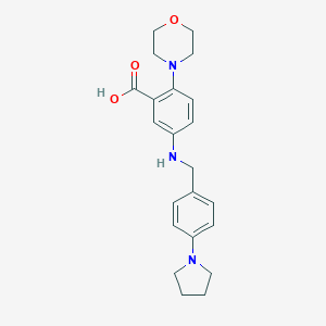 2-(4-Morpholinyl)-5-{[4-(1-pyrrolidinyl)benzyl]amino}benzoic acid