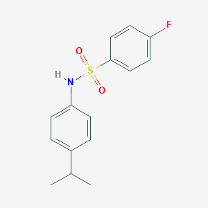 molecular formula C15H16FNO2S B358854 4-fluoro-N-(4-isopropylphenyl)benzenesulfonamide CAS No. 349138-89-2