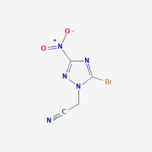 molecular formula C4H2BrN5O2 B358869 (5-bromo-3-nitro-1H-1,2,4-triazol-1-yl)acetonitrile CAS No. 919971-69-0