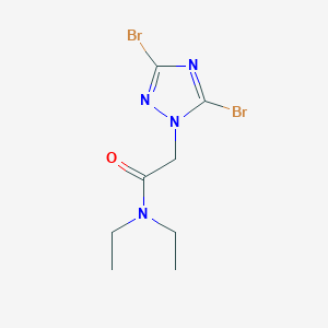 2-(3,5-dibromo-1H-1,2,4-triazol-1-yl)-N,N-diethylacetamide